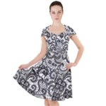 Encaje Cap Sleeve Midi Dress