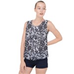 Encaje Bubble Hem Chiffon Tank Top