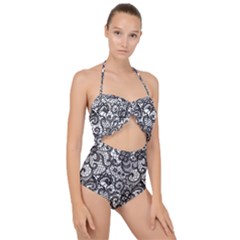 Scallop Top Cut Out Swimsuit 
