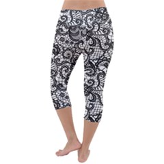 Lightweight Velour Capri Yoga Leggings 