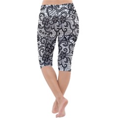 Lightweight Velour Cropped Yoga Leggings 