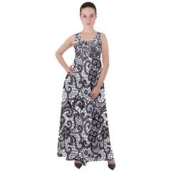 Empire Waist Velour Maxi Dress 