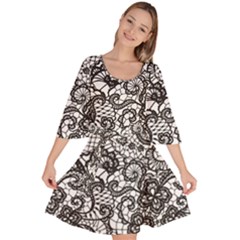 Velour Kimono Dress 