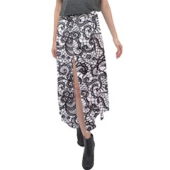 Velour Split Maxi Skirt 