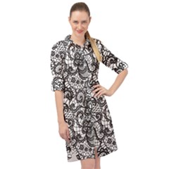 Long Sleeve Mini Shirt Dress 
