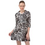 Encaje Mini Skater Shirt Dress