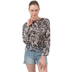 Encaje Banded Bottom Chiffon Top