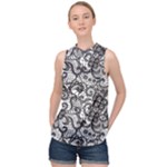Encaje High Neck Satin Top
