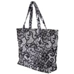 Encaje Zip Up Canvas Bag
