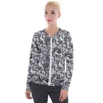 Encaje Velour Zip Up Jacket