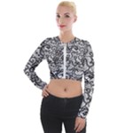 Encaje Long Sleeve Cropped Velvet Jacket