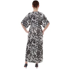 V-Neck Boho Style Maxi Dress 