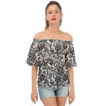 Encaje Off Shoulder Short Sleeve Top