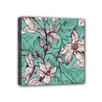 Vintage Floral Pattern Mini Canvas 4  x 4  (Stretched)