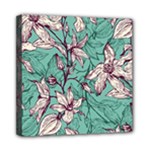 Vintage Floral Pattern Mini Canvas 8  x 8  (Stretched)
