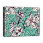 Vintage Floral Pattern Canvas 14  x 11  (Stretched)