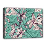 Vintage Floral Pattern Canvas 16  x 12  (Stretched)