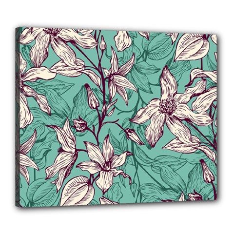 Vintage Floral Pattern Canvas 24  x 20  (Stretched) from ArtsNow.com