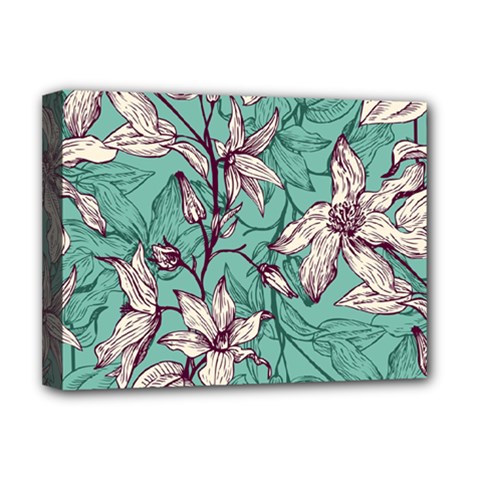 Vintage Floral Pattern Deluxe Canvas 16  x 12  (Stretched)  from ArtsNow.com