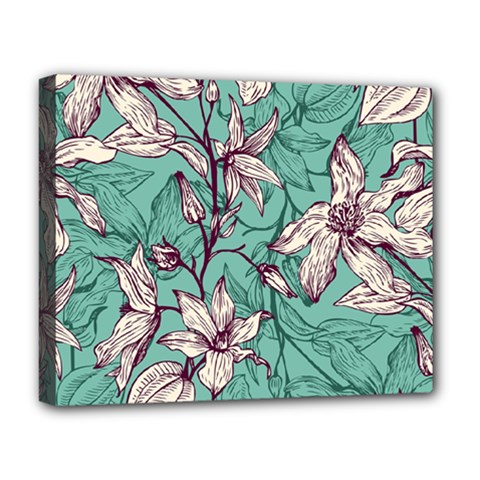 Vintage Floral Pattern Deluxe Canvas 20  x 16  (Stretched) from ArtsNow.com