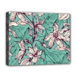 Vintage Floral Pattern Deluxe Canvas 20  x 16  (Stretched)