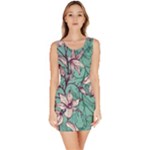 Vintage Floral Pattern Bodycon Dress