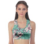 Vintage Floral Pattern Sports Bra