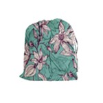 Vintage Floral Pattern Drawstring Pouch (Large)