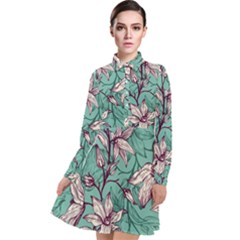 Long Sleeve Chiffon Shirt Dress 