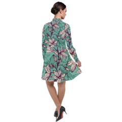 Long Sleeve Chiffon Shirt Dress 