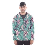 Vintage Floral Pattern Men s Hooded Windbreaker