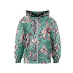 Vintage Floral Pattern Kids  Zipper Hoodie