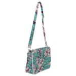 Vintage Floral Pattern Shoulder Bag with Back Zipper