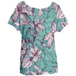 Vintage Floral Pattern Women s Oversized Tee