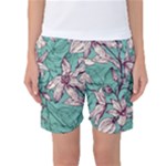 Vintage Floral Pattern Women s Basketball Shorts