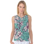 Vintage Floral Pattern Women s Basketball Tank Top