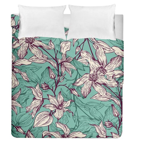 Vintage Floral Pattern Duvet Cover Double Side (Queen Size) from ArtsNow.com