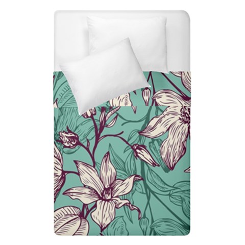 Vintage Floral Pattern Duvet Cover Double Side (Single Size) from ArtsNow.com