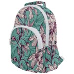 Vintage Floral Pattern Rounded Multi Pocket Backpack