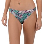 Vintage Floral Pattern Band Bikini Bottom