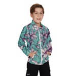 Vintage Floral Pattern Kids  Windbreaker