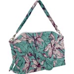 Vintage Floral Pattern Canvas Crossbody Bag