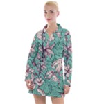 Vintage Floral Pattern Women s Long Sleeve Casual Dress