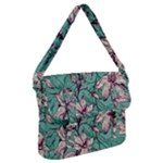 Vintage Floral Pattern Buckle Messenger Bag