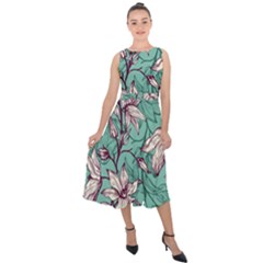 Midi Tie-Back Chiffon Dress 