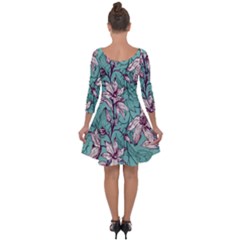 Quarter Sleeve Skater Dress 