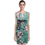 Vintage Floral Pattern Classic Sleeveless Midi Dress