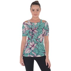 Shoulder Cut Out Short Sleeve Top 