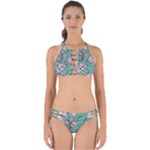 Vintage Floral Pattern Perfectly Cut Out Bikini Set