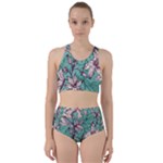 Vintage Floral Pattern Racer Back Bikini Set